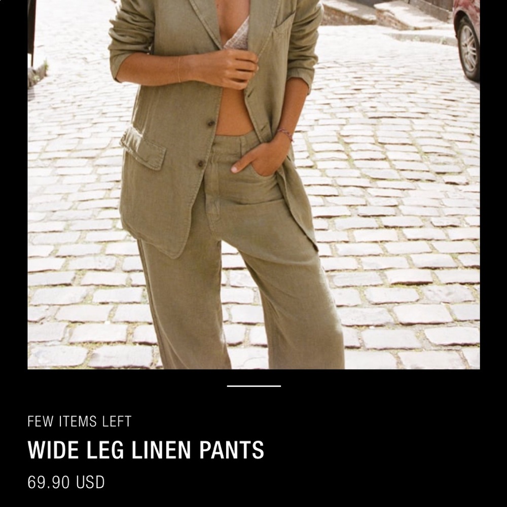 Linen wide leg pants NWT Zara